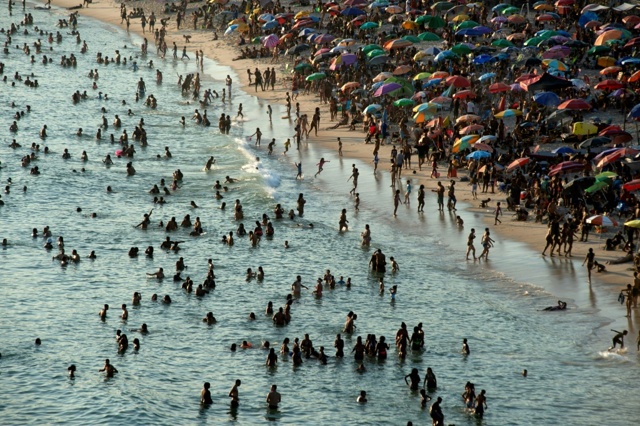 In Rio de Janeiro, Brazil, the felt temperature reaches 62.3 degrees