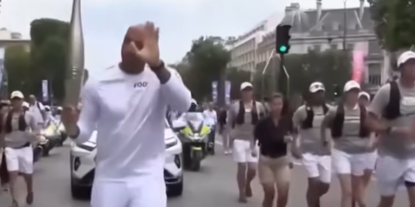Olympic torch relay (Youtube screenshot)